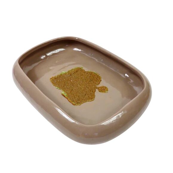 Vintage Rectangle Ceramic Planter Vase Shallow Pottery Bowl 11" MCM Made USA - Picture 7 of 10